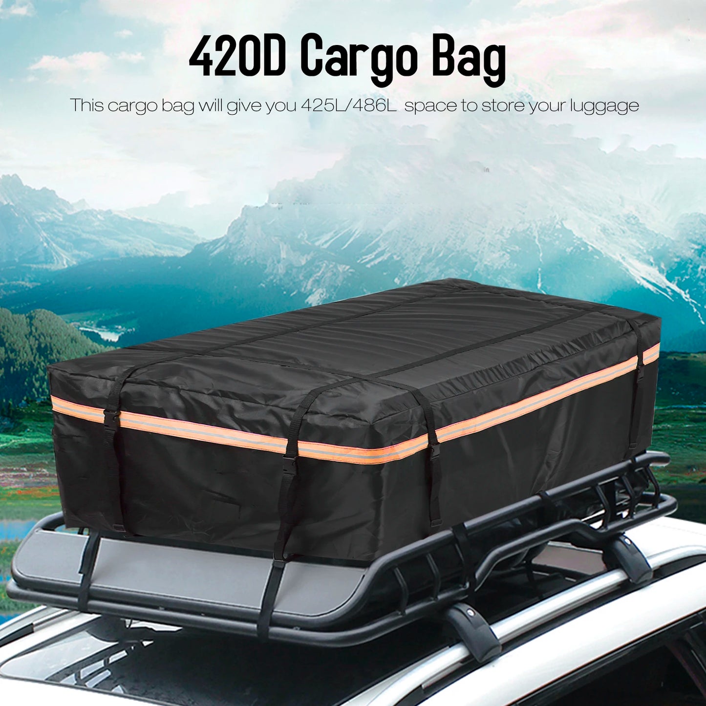 Bagażnik Dachowy Cargo Bag 425L / 486L – Wodoodporna Torba na Dach